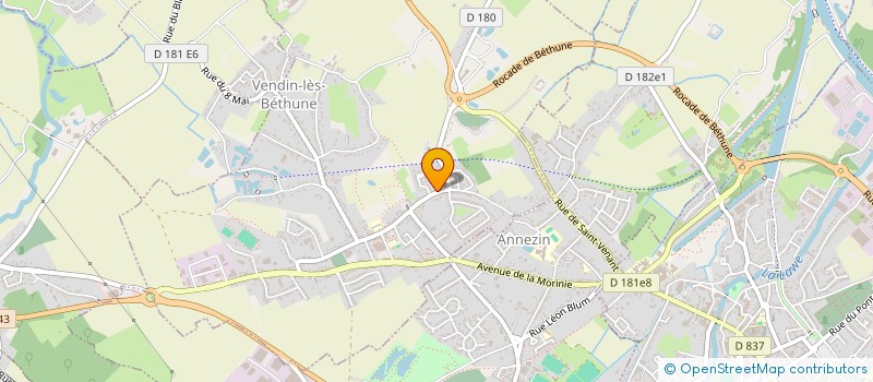 localisation de l'entreprise MICROBRASSERIE GAUDIA  VENDIN-LES-BETHUNE