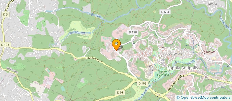 localisation de l'entreprise MICROGINE à VALBONNE