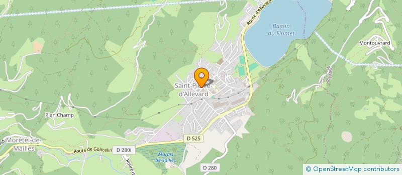 localisation de l'entreprise MICROTECH MAINTENANCE ET RESEAUX à CRETS EN BELLEDONNE