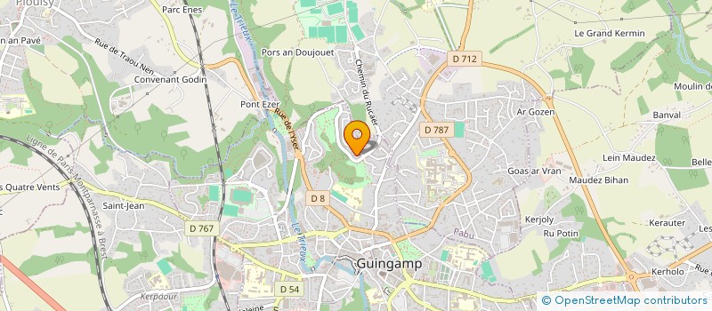 localisation de l'entreprise MICROTEL CLUB à GUINGAMP