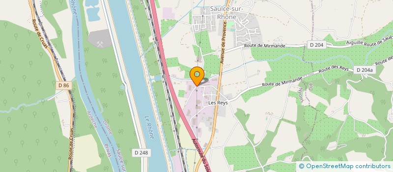localisation de l'entreprise MICROTOLERIE DALLARD MTD à SAULCE-SUR-RHONE