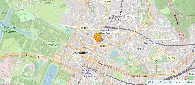 localisation de l'entreprise MICTEL à VERSAILLES