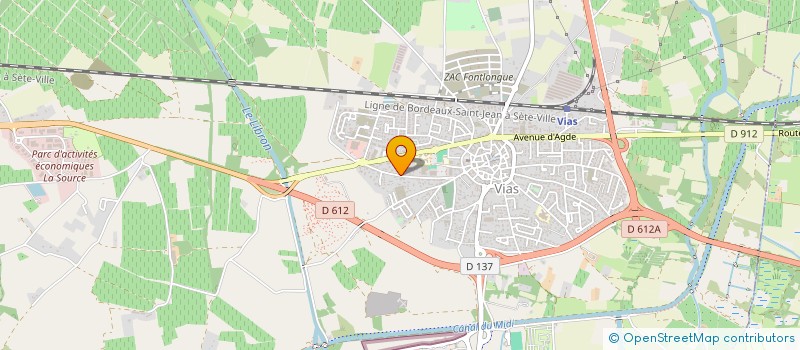 localisation de l'entreprise MIDI CONSTRUCTION à VIAS
