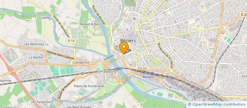 localisation de l'entreprise MIDI GOUDRON  BEZIERS