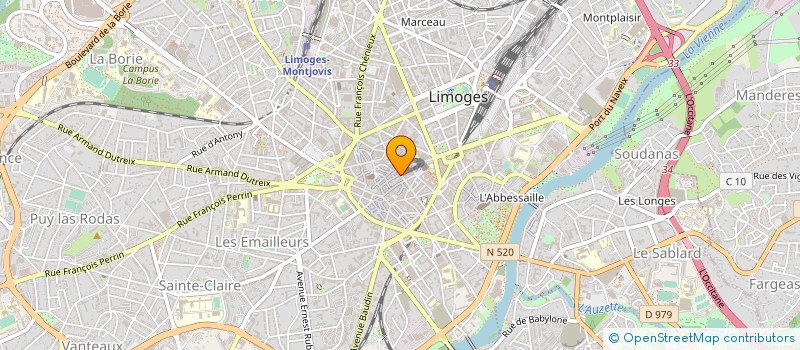 localisation de l'entreprise MIDI IMM 25 RUE J.JAURES à LIMOGES