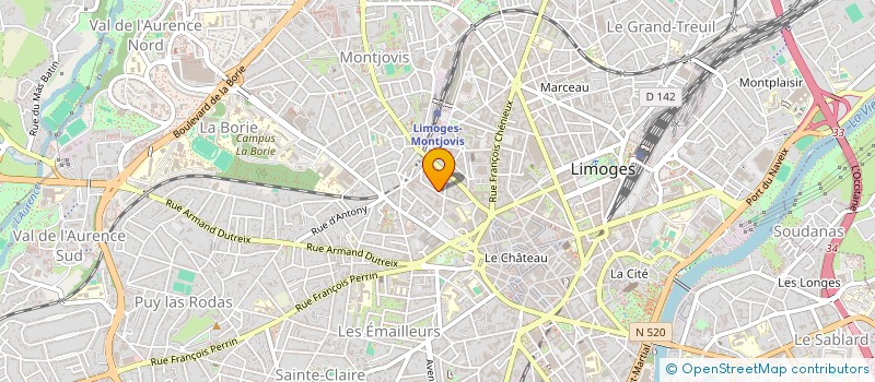 localisation de l'entreprise MIDI IMM COP ST PAUL 10  LIMOGES
