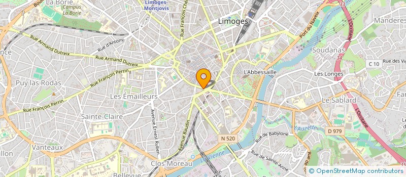 localisation de l'entreprise MIDI INVESTISSEMENT à LIMOGES