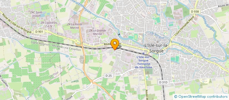 localisation de l'entreprise MIDI PLAQ à L ISLE SUR LA SORGUE