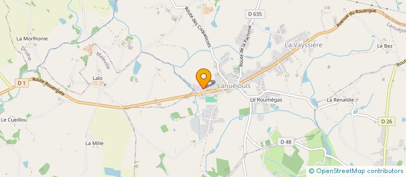 localisation de l'entreprise MIDI PYRENEES GRANITS  MALEVILLE