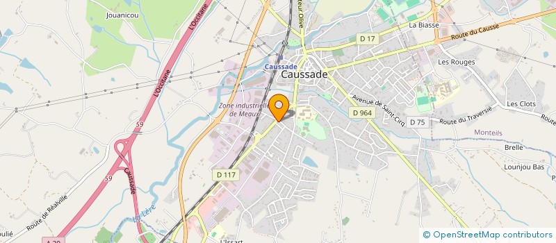 localisation de l'entreprise MIDI-QUERCY MOTO-QUAD  CAUSSADE