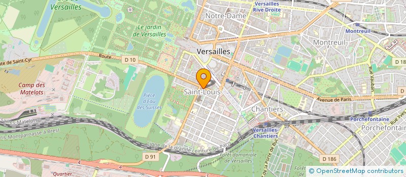 localisation de l'entreprise MIDI SOLEIL GRAND BLEU à VERSAILLES