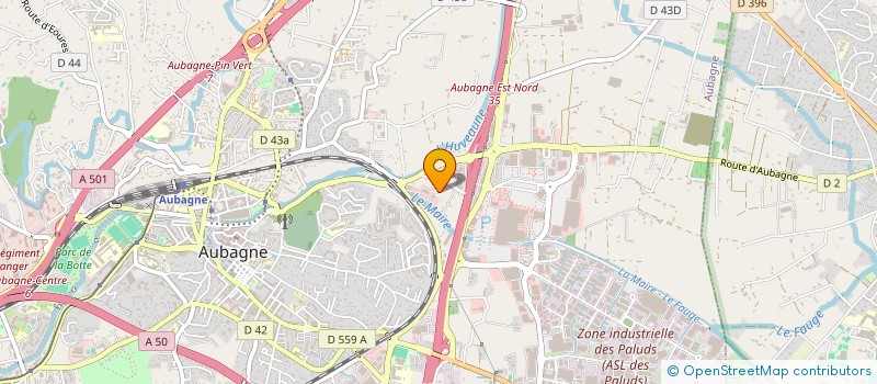 localisation de l'entreprise MIDI TRAVAUX LOCATION à AUBAGNE