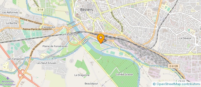 localisation de l'entreprise MIDI USINAGE à VILLENEUVE-LES-BEZIERS