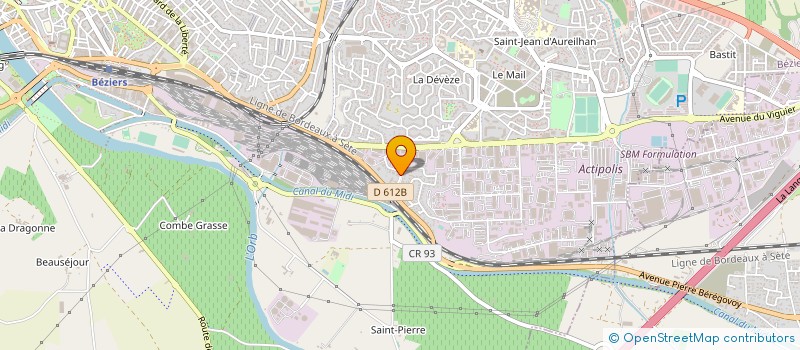 localisation de l'entreprise MIDI VEHICULES INDUSTRIELS à BEZIERS