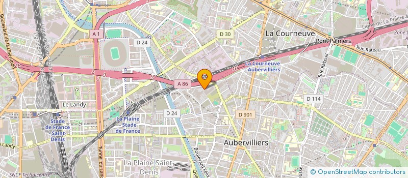 localisation de l'entreprise MIELE ET CIE à AUBERVILLIERS