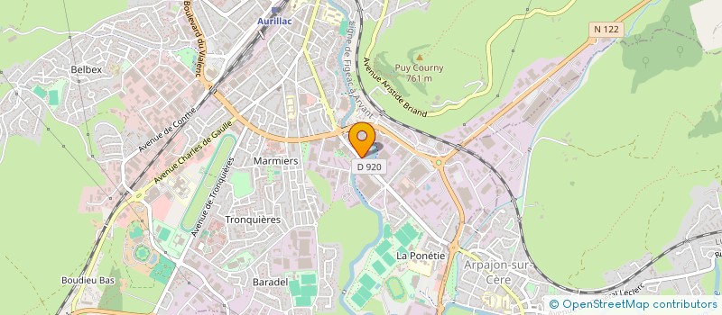 localisation de l'entreprise MIGE à AURILLAC