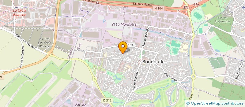 localisation de l'entreprise MIGLOU  BONDOUFLE