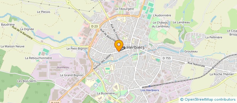 localisation de l'entreprise MIGNE FONCIERE à LES HERBIERS
