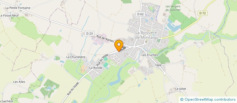 localisation de l'entreprise MIGNINVEST à LA BOISSIERE-DE-MONTAIGU