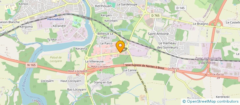 localisation de l'entreprise MIGNON CHAUDRONNERIE ET TECHNOLOGIE INDUSTRIELLE  HENNEBONT