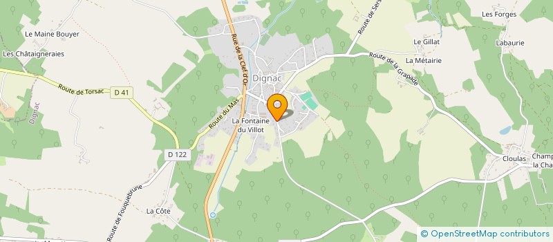 localisation de l'entreprise MIGOT  DIGNAC