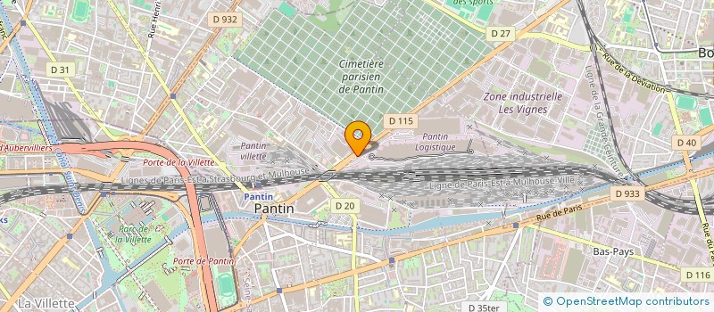 localisation de l'entreprise MIH  PANTIN