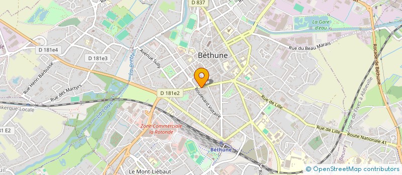 localisation de l'entreprise MIJAX  BETHUNE