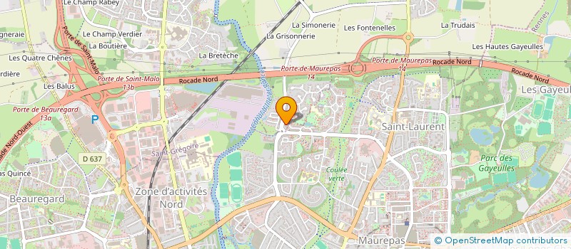 localisation de l'entreprise MIKA & ARSENE SCI  SAINT-GREGOIRE