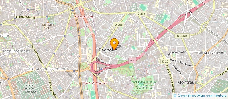 localisation de l'entreprise MIL'CERAM à BAGNOLET