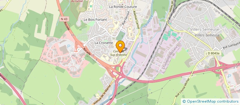 localisation de l'entreprise MIL'EISINE 08  CHARLEVILLE-MEZIERES