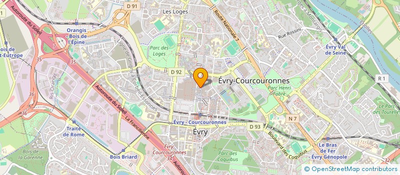 localisation de l'entreprise MIL'EPICES PRIMEUR  EVRY-COURCOURONNES