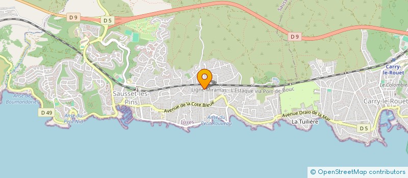 localisation de l'entreprise MILA FIORI  SAUSSET-LES-PINS