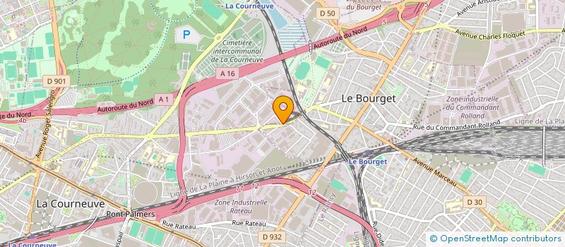 localisation de l'entreprise MILADIS à LA COURNEUVE