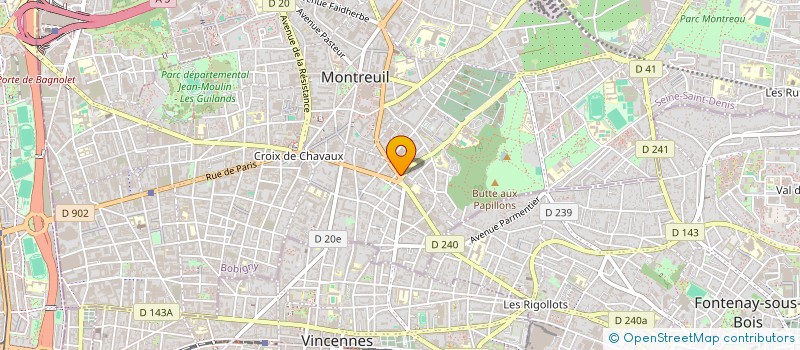 localisation de l'entreprise MILALOC  MONTREUIL