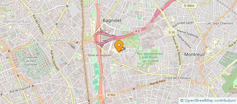 localisation de l'entreprise MILAN TEX à BAGNOLET