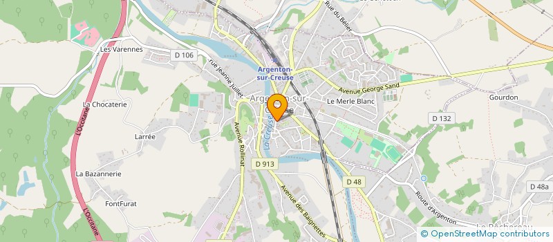 localisation de l'entreprise MILANA à ARGENTON-SUR-CREUSE