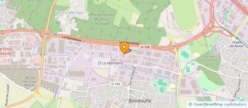 localisation de l'entreprise MILANE ARCHITECTURE  BONDOUFLE