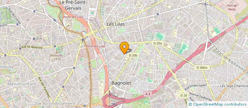 localisation de l'entreprise MILANO MODE à BAGNOLET