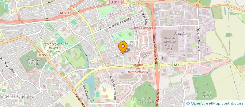 localisation de l'entreprise MILANO PIZZA SAS  METZ