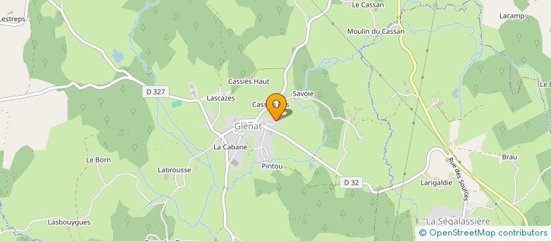 localisation de l'entreprise MILANS à GLENAT