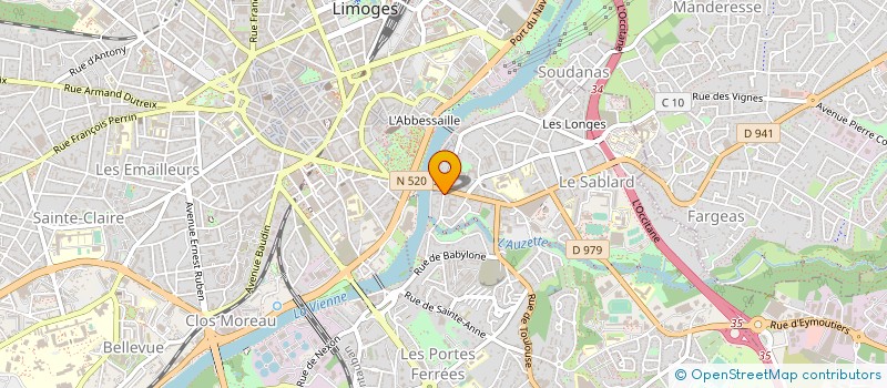 localisation de l'entreprise MILAUR à LIMOGES
