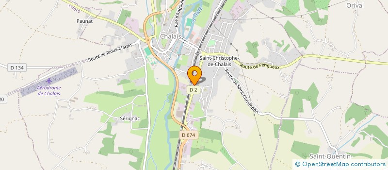 localisation de l'entreprise MILEBAT  CHALAIS