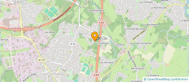 localisation de l'entreprise MILELIA  LES SORINIERES