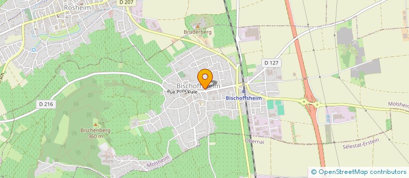localisation de l'entreprise MILESI & CIE à BISCHOFFSHEIM