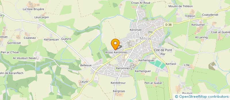 localisation de l'entreprise MILI-BOLLY  MILIZAC-GUIPRONVEL