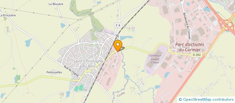 localisation de l'entreprise MILIBAT à SAINT-CHRISTOPHE-DU-BOIS