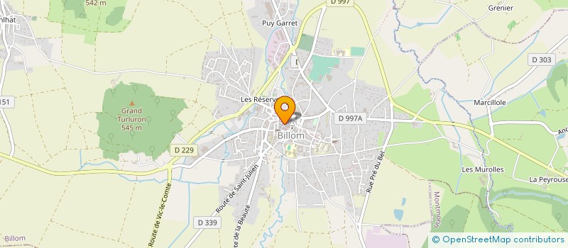 localisation de l'entreprise MILIEU DU MONDE à BILLOM