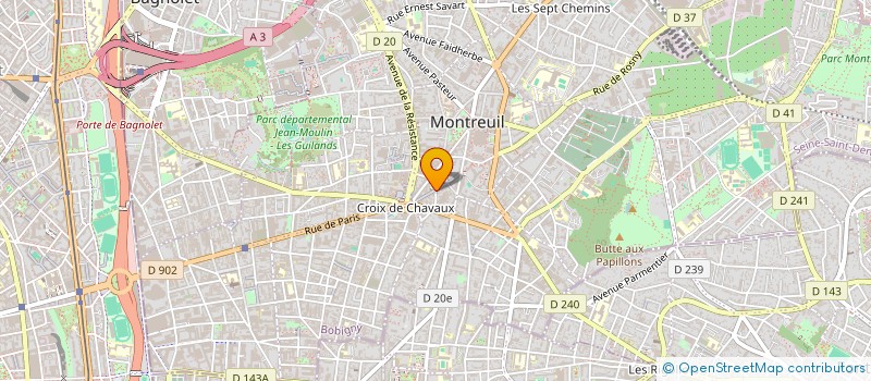 localisation de l'entreprise MILK BAR à MONTREUIL