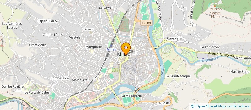 localisation de l'entreprise MILLAU TEL.COM à MILLAU