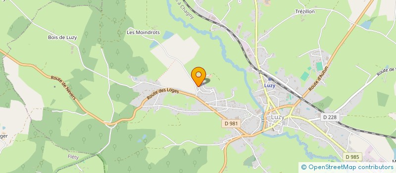 localisation de l'entreprise MILLAY TOILES ET CIE à LUZY